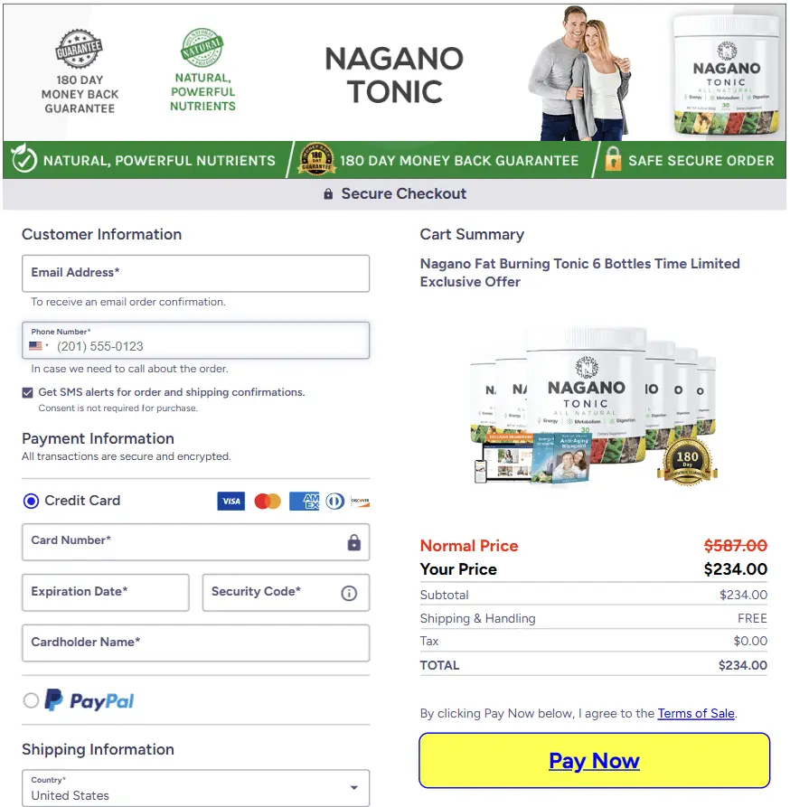 NaganoTonic-checkout-page